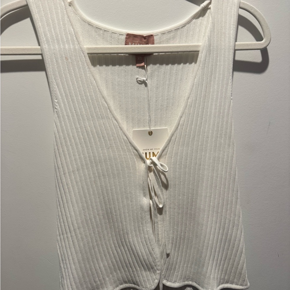 Show Me Your MuMu Cream Ribbed Camisole